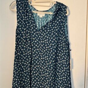 Velvet Women's Blue Floral Top